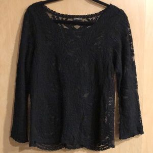 Express black lacy top